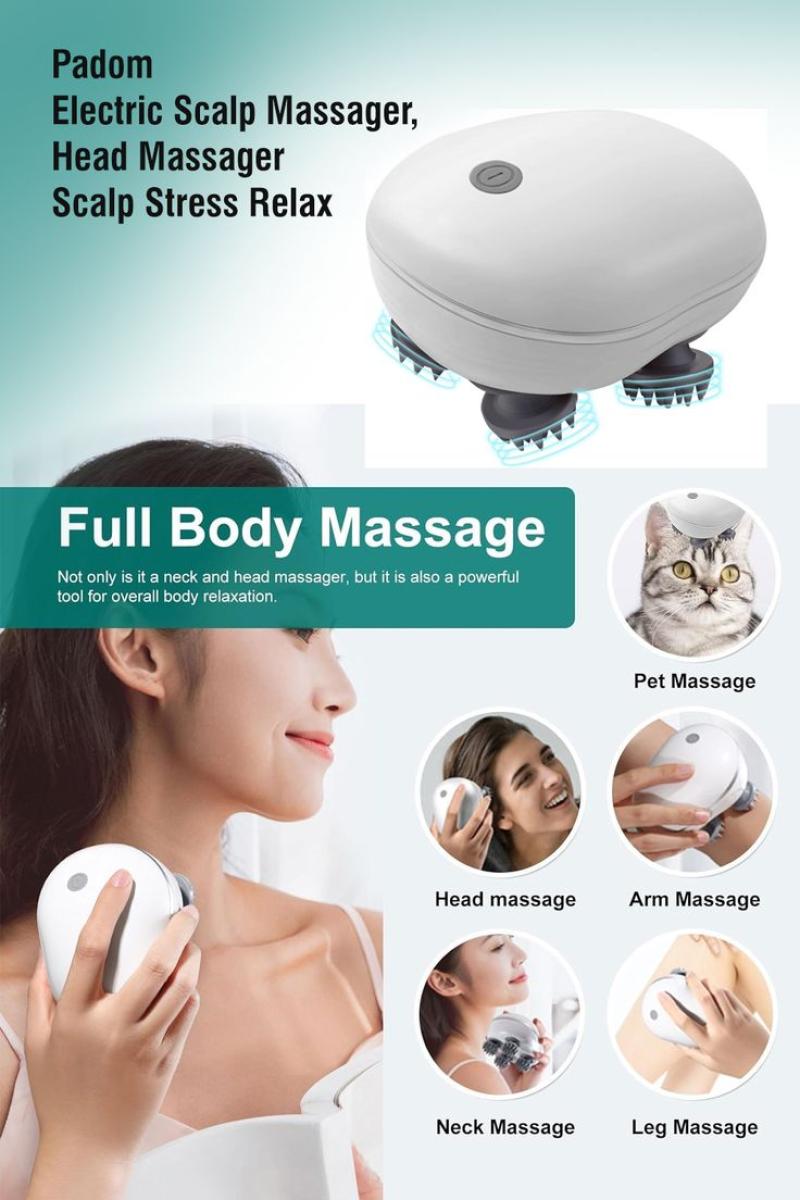 Smart Scalp Massager – মাথা ব্যথা ও মানসিক চাপ দূর করার জন্য রিচার্জেবল ইলেকট্রিক হেড ম্যাসাজার! — view 2